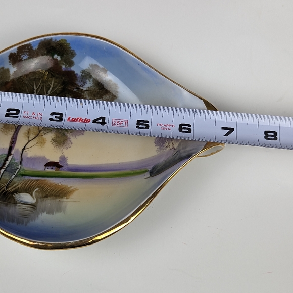 Vintage Noritake Morimura Finger Plate Dish Bowl Lake Scene Swan - Picture 9 of 9